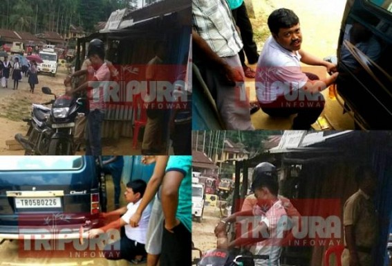 Massive Fuel thefts along NH-44 goes unchecked : Tripura Police helpless before petrol smugglers : open black marketing of fuel continues at Panisagar SDPO office area Massive Fuel thefts along NH-44 goes unchecked : Tripura Police helpless before petrol smugglers : open black marketing of fuel continues at Panisagar SDPO office area